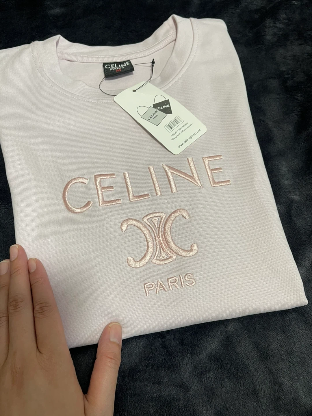 セリーヌ Tシャツ ピンク Mの写真3枚目