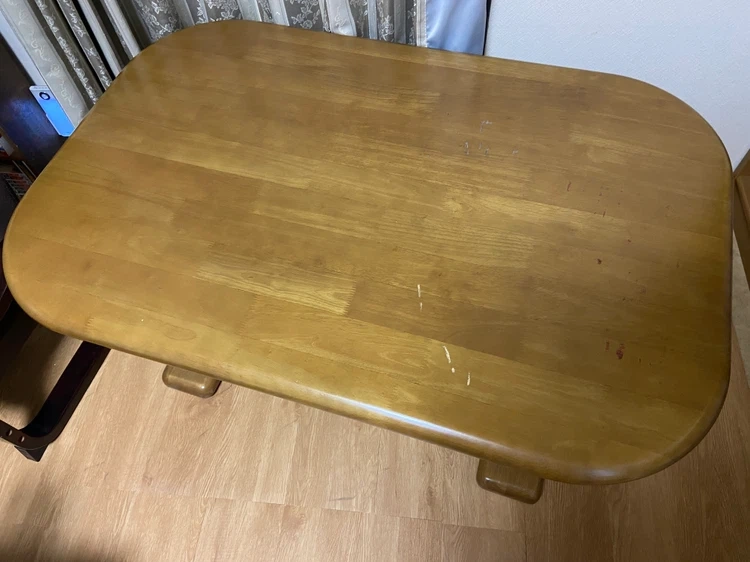 昇降式 センターテーブル 天然木