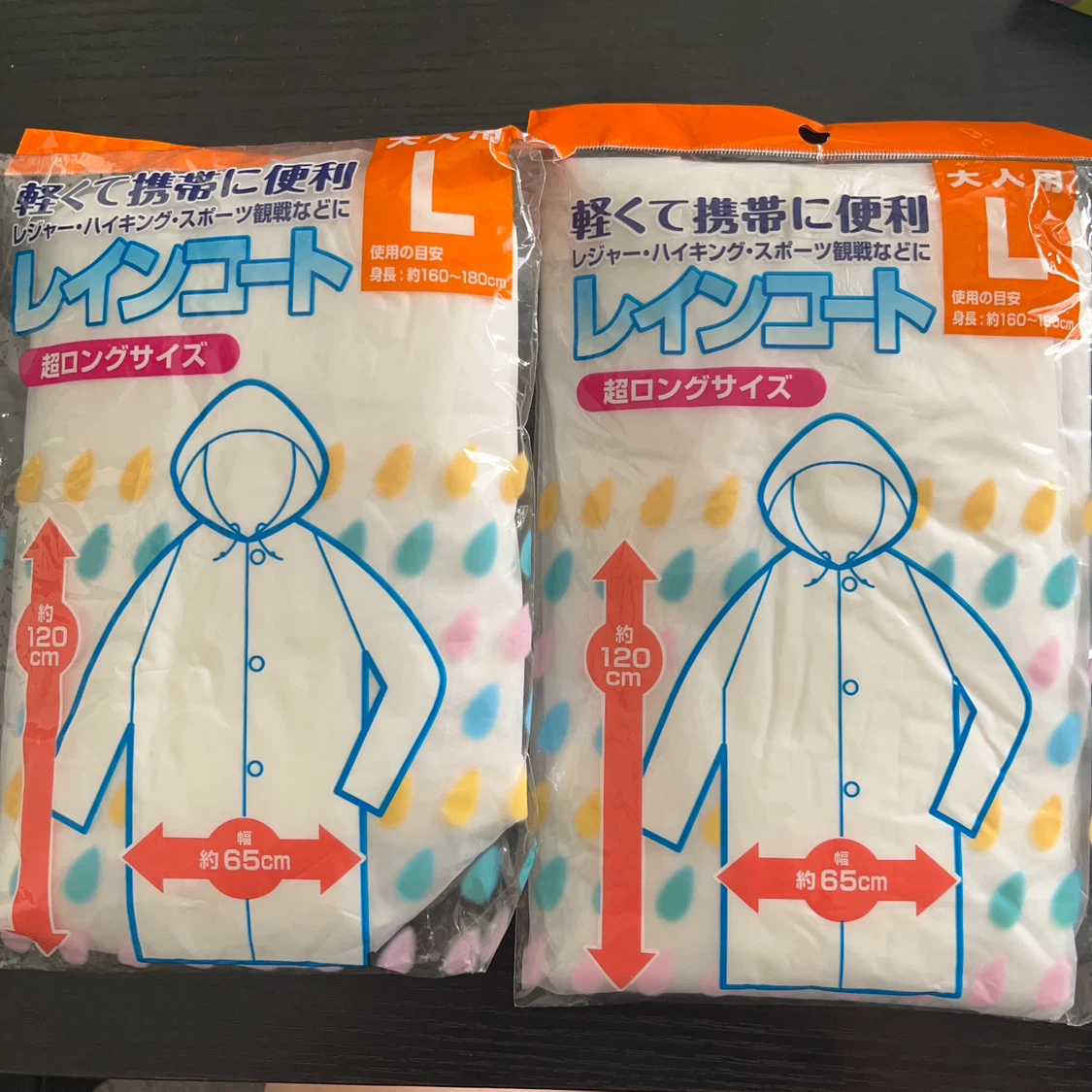 大人用 レインコート Lサイズ 2点セット 超ロング