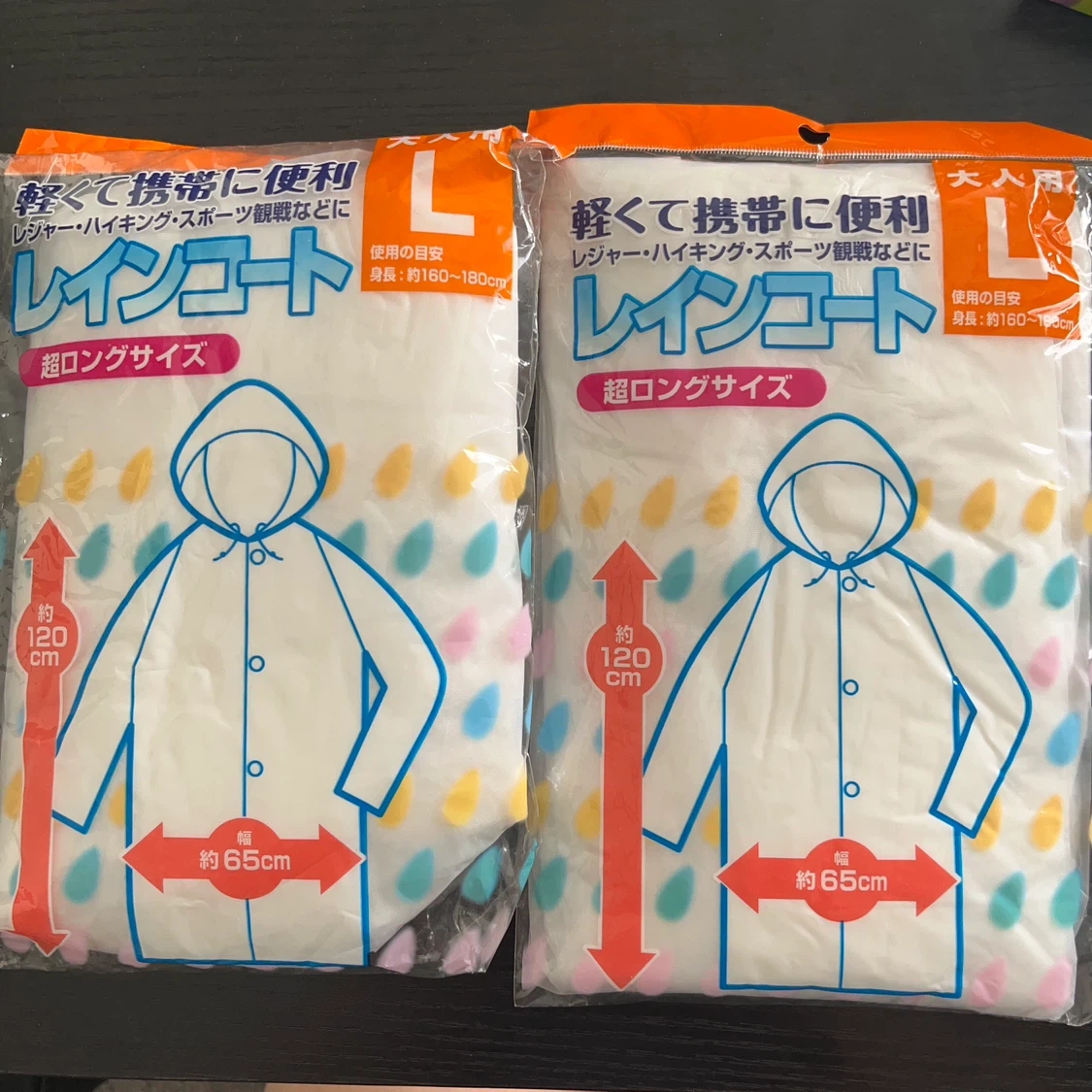 大人用 レインコート Lサイズ 2点セット 超ロング