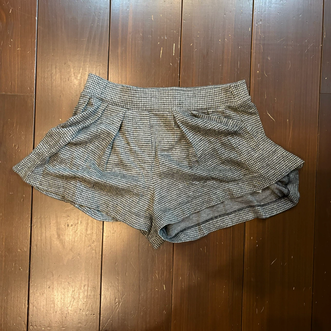 Three Dots キュロット ミニスカート ショートパンツ グレンチェック X-Sの写真2枚目