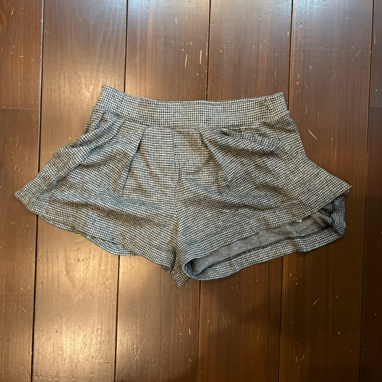 Three Dots キュロット ミニスカート ショートパンツ グレンチェック X-Sの写真2枚目