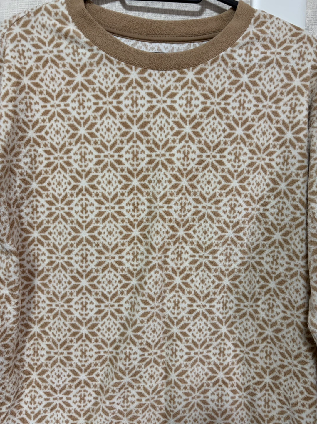 ユニクロ フリース セットアップ S ベージュの写真2枚目