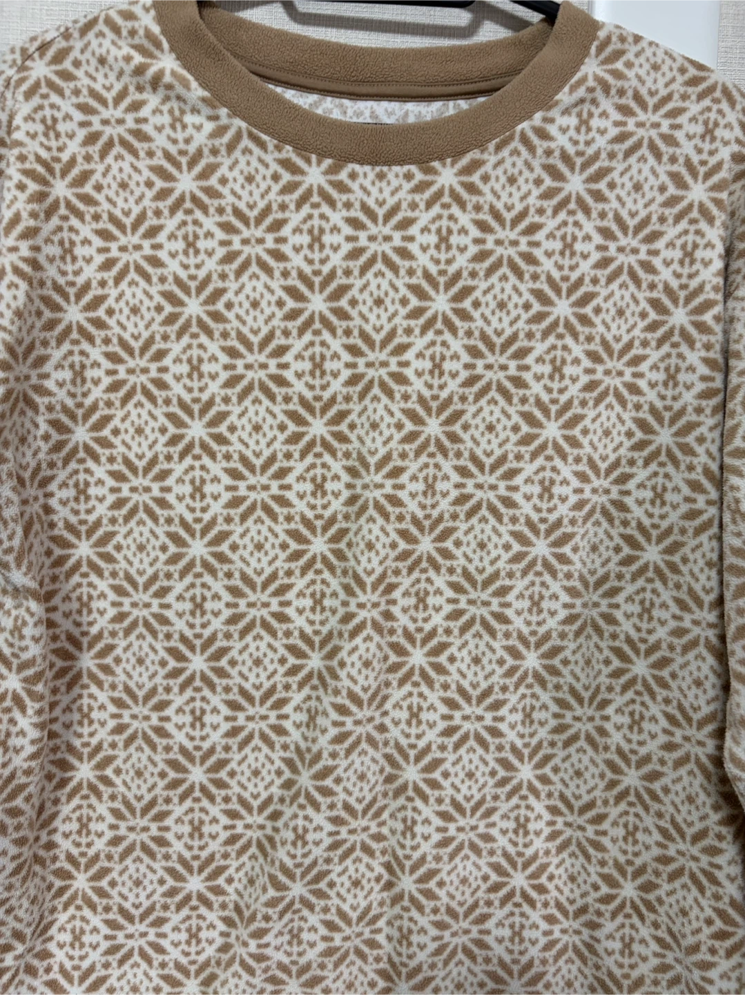 ユニクロ フリース セットアップ S ベージュの写真2枚目