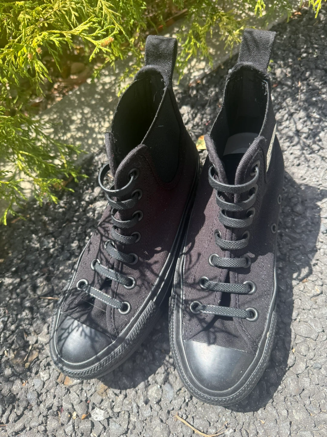 【美品】コンバース オールスター 厚底 黒 22.5cmの写真4枚目