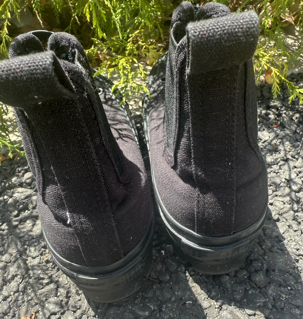 【美品】コンバース オールスター 厚底 黒 22.5cmの写真5枚目