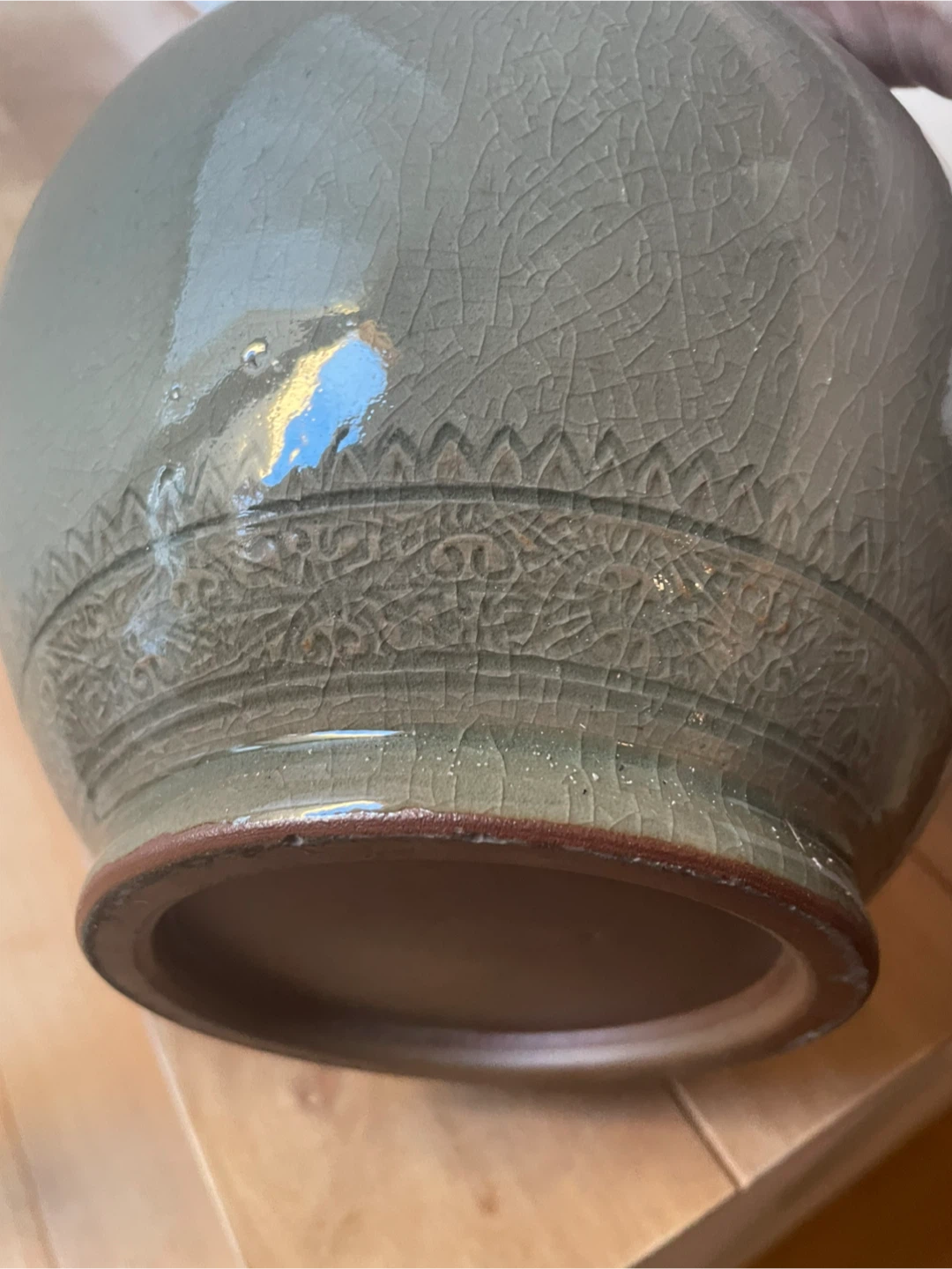青磁 花瓶 壺 陶器 伝統工芸の写真3枚目
