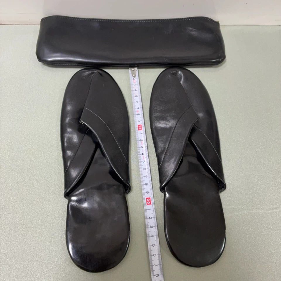 携帯用スリッパ 収納ケース付き ブラックの写真4枚目