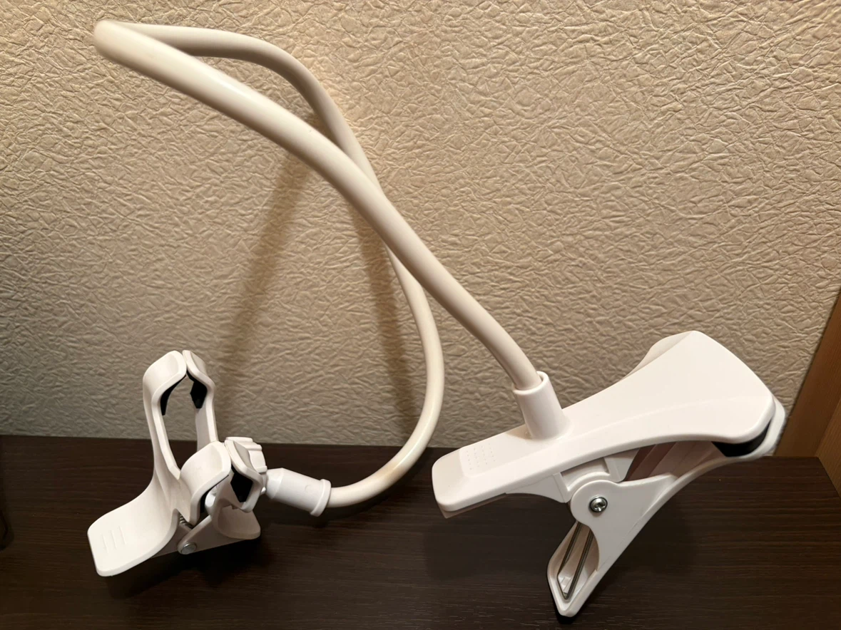 スマホスタンド フレキシブルアーム ホワイト