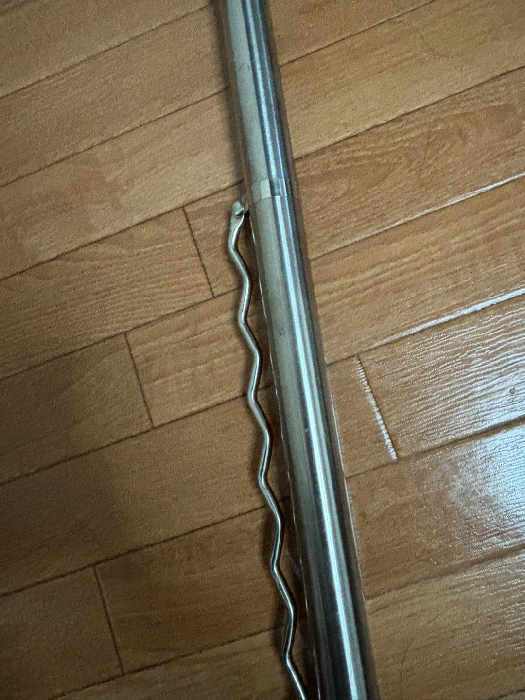 ステンレス物干し竿 ハンガー掛け付きの写真2枚目