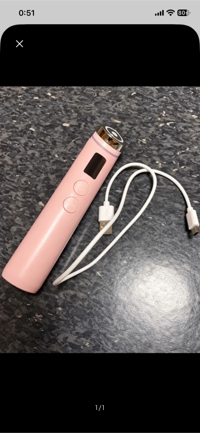 美顔器 ピンク 充電式 USBケーブル付