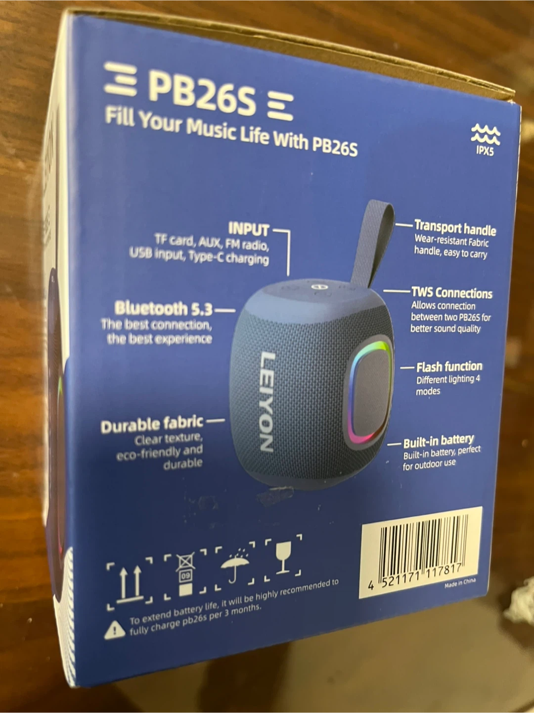 レイヨン Bluetoothスピーカー PB26Sの写真3枚目