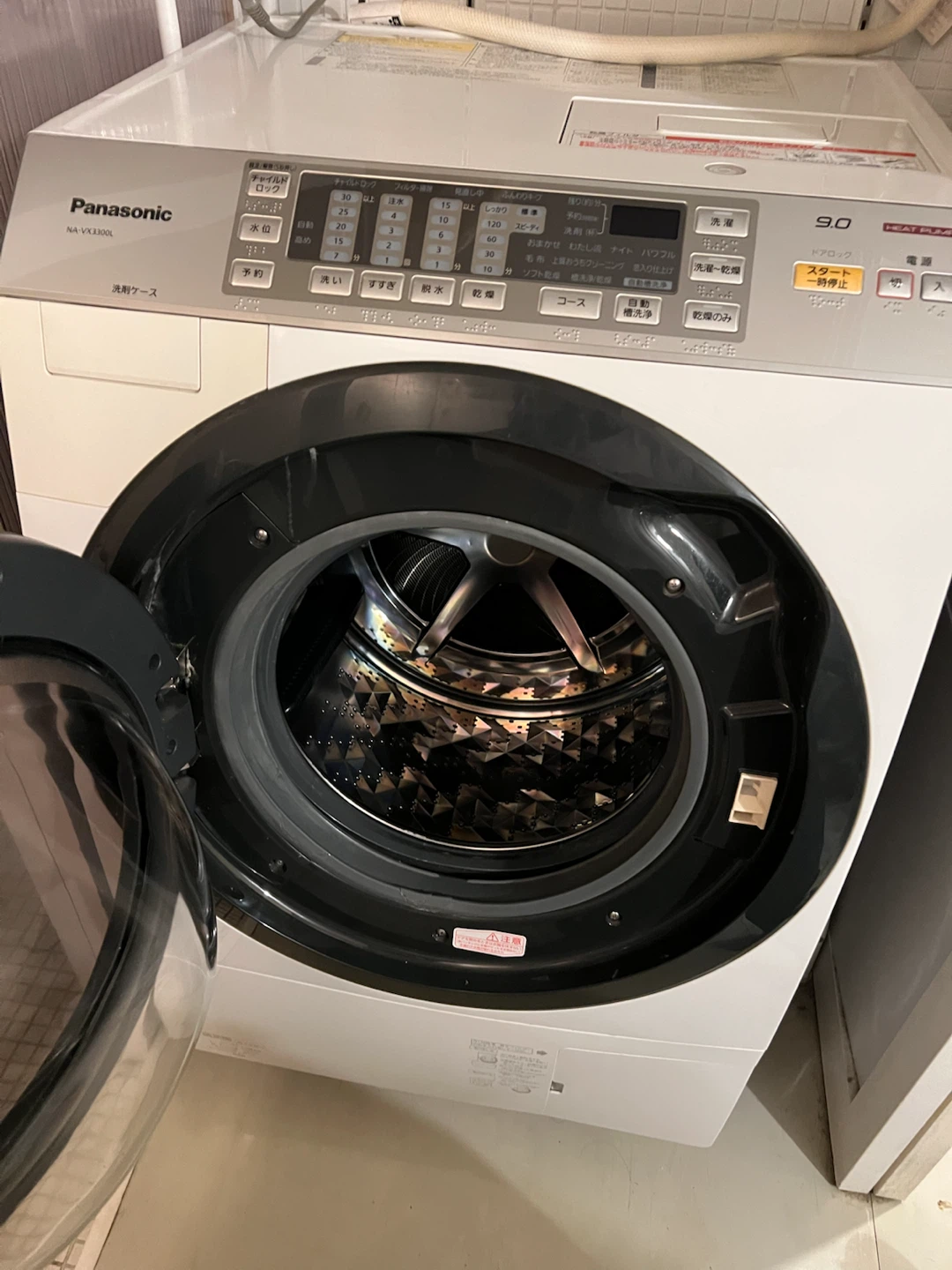 【ジャンク】パナソニック ドラム式洗濯乾燥機 NA-VX3300L 9kg 左開の写真2枚目