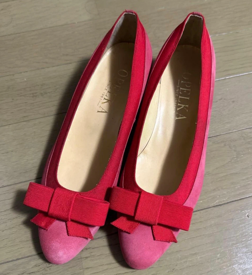 訳あり新品 OPELKA リボンパンプス 24cm 自宅保管未使用