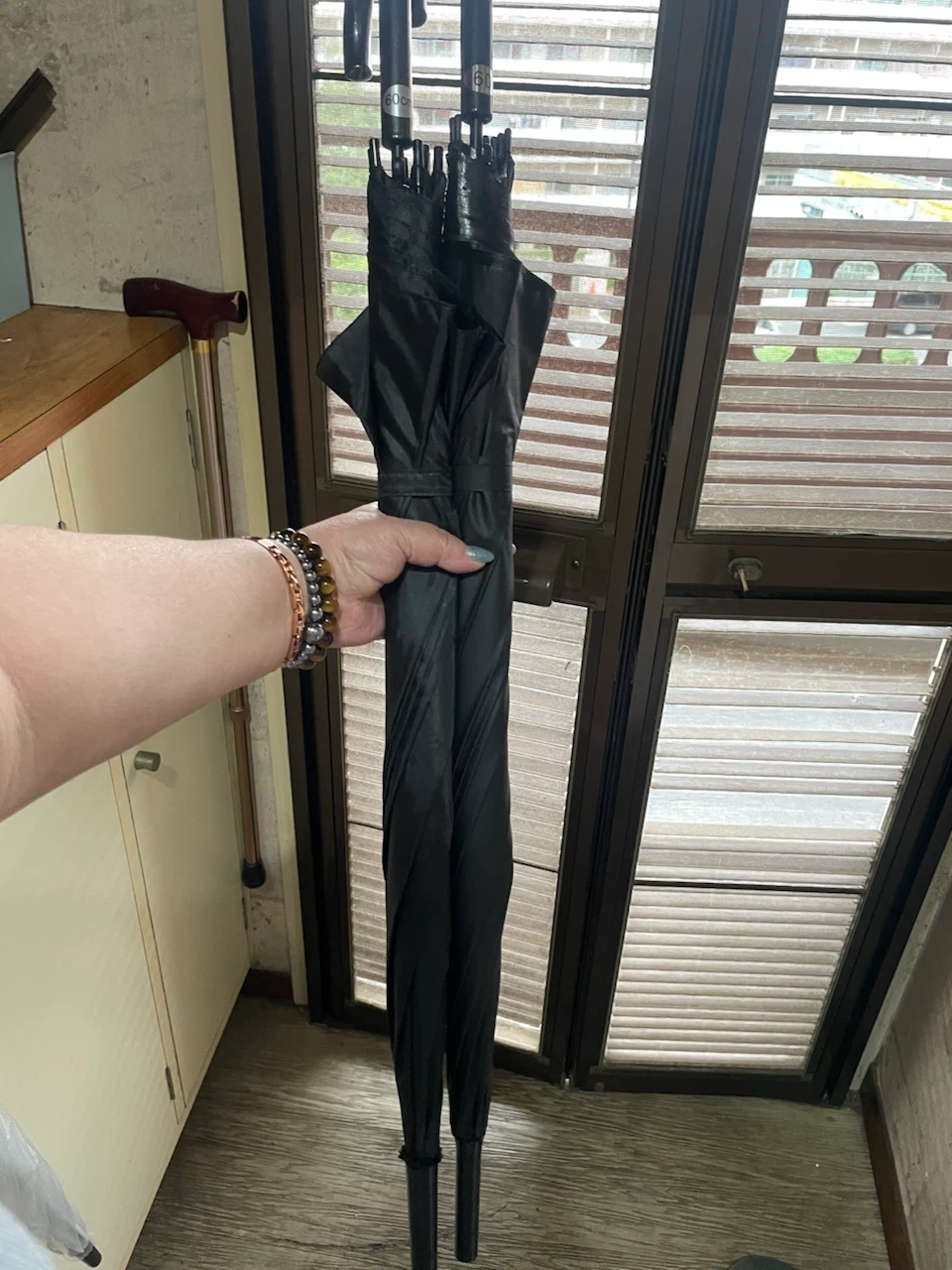 長傘 60cm ブラック 2本セット
