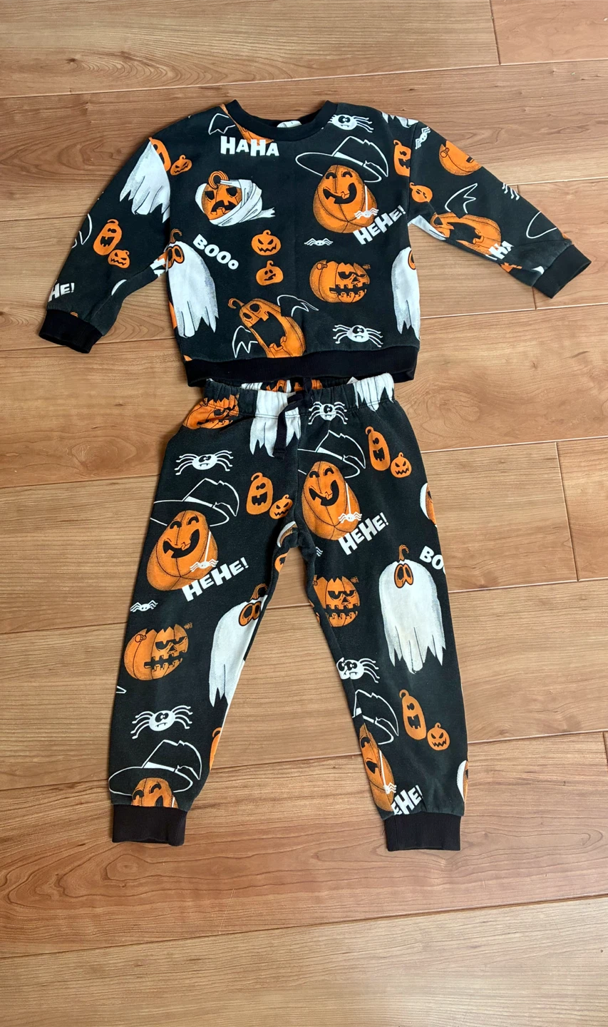 H&M ハロウィン柄 上下セット スウェット パンプキン おばけ