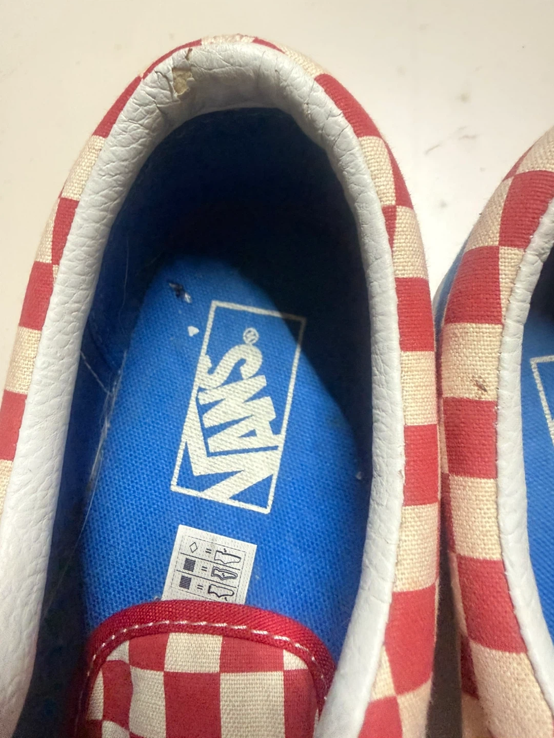 VANSスニーカー チェッカーフラッグ ブルー×レッド 27cmの写真3枚目