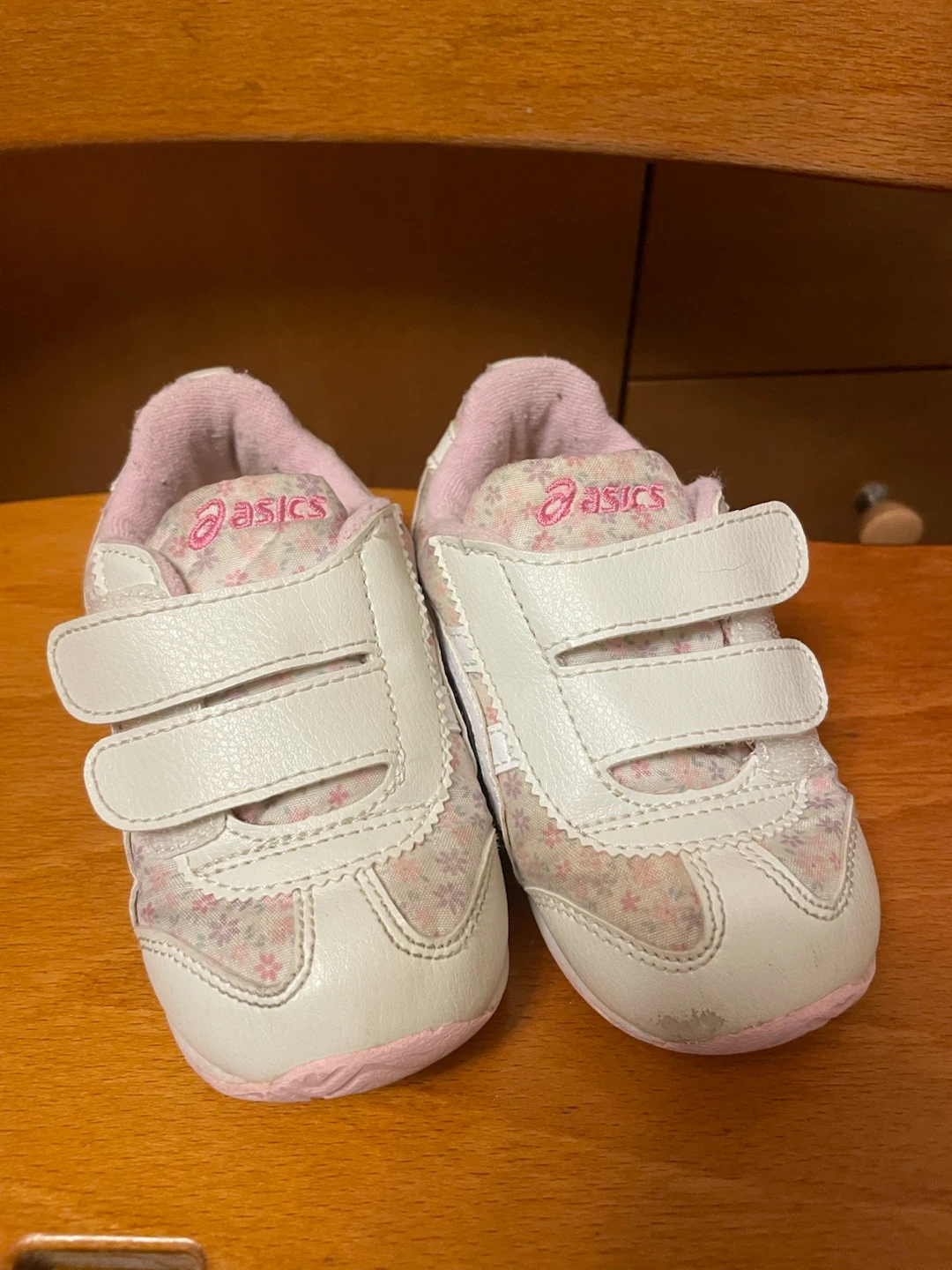 アシックス キッズ スニーカー 14cm 花柄
