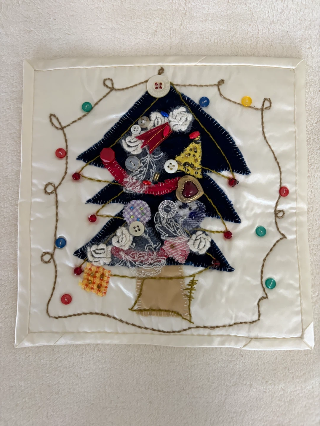 お値下げしました❣️ ハンドメイド クリスマスツリー 壁掛けタペストリー
