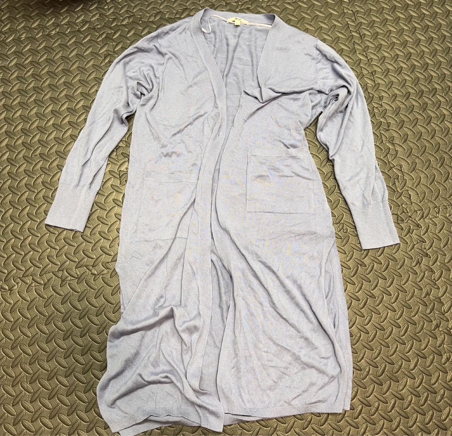 ユニクロ ロングカーディガン ブルー L