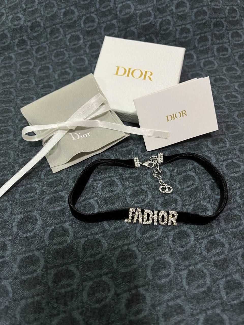 【極美品・付属品完備】 Dior J'ADIOR チョーカー、ベルベット ネックレス、ブラック