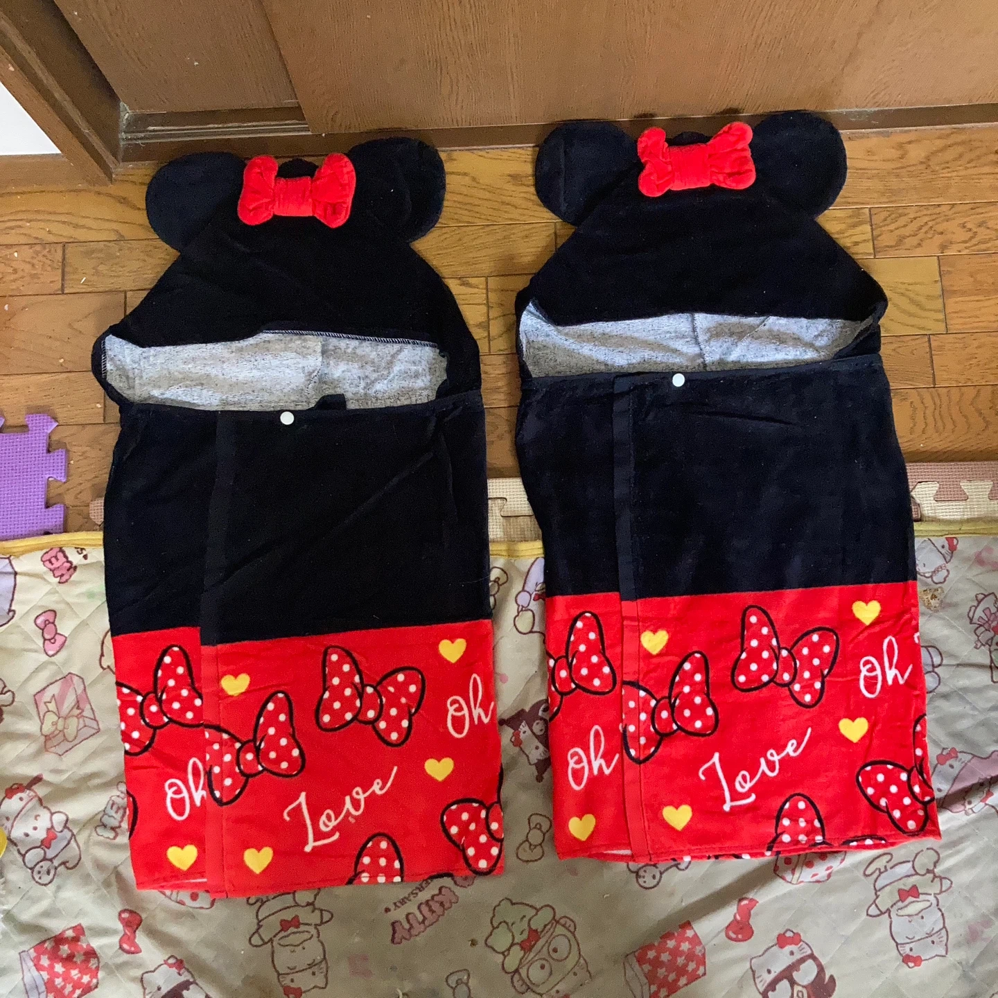 ミニーマウス 着ぐるみ バスタオル 2枚セット