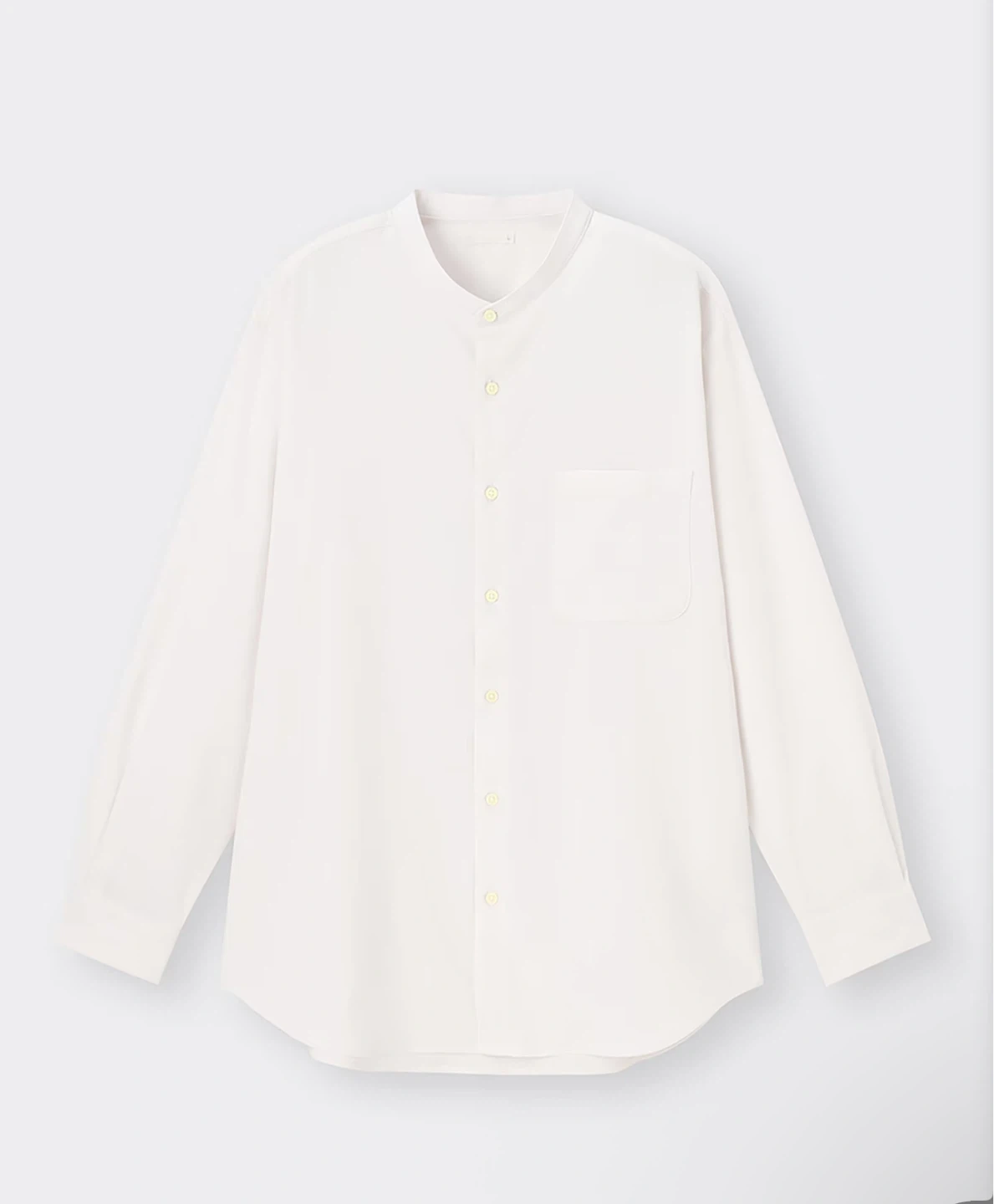 【新品・未使用】バンドカラーシャツ 白