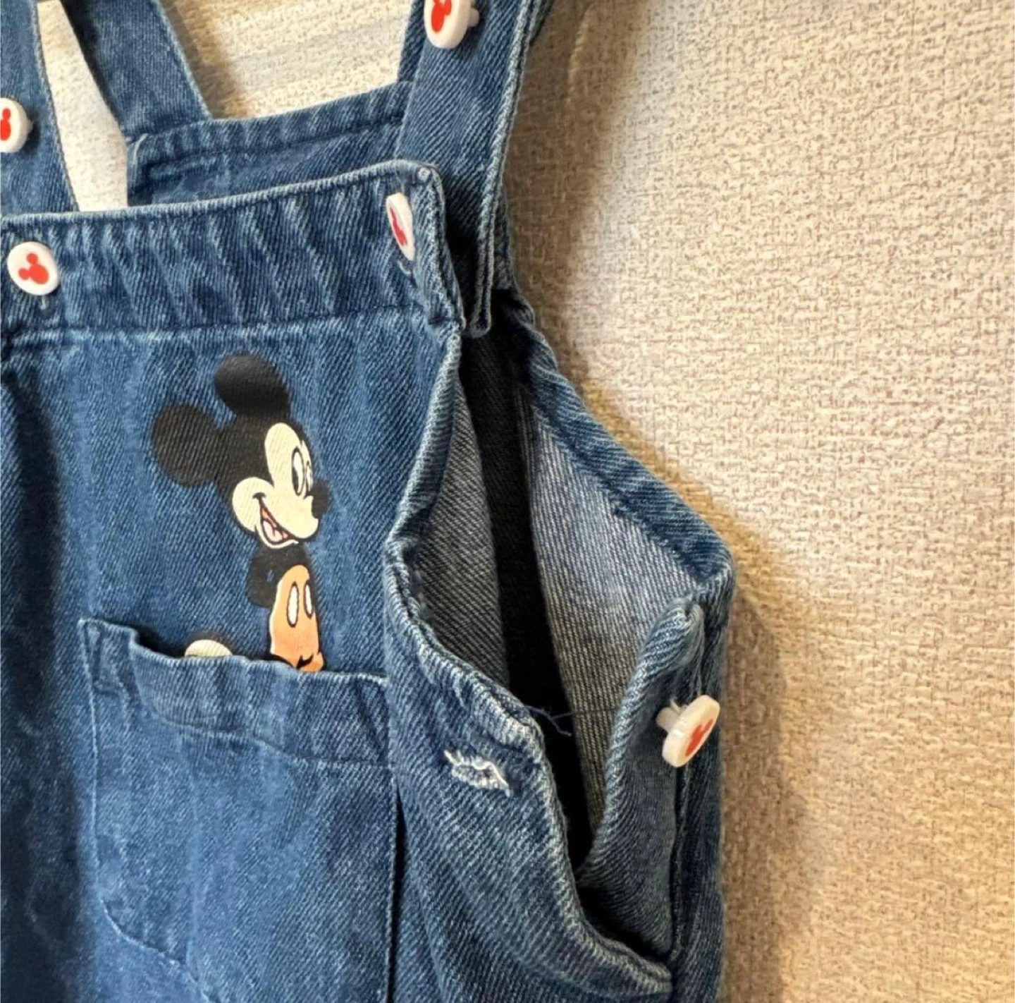 未使用 ディズニーベビー ミッキー デニムサロペット 24Mの写真5枚目