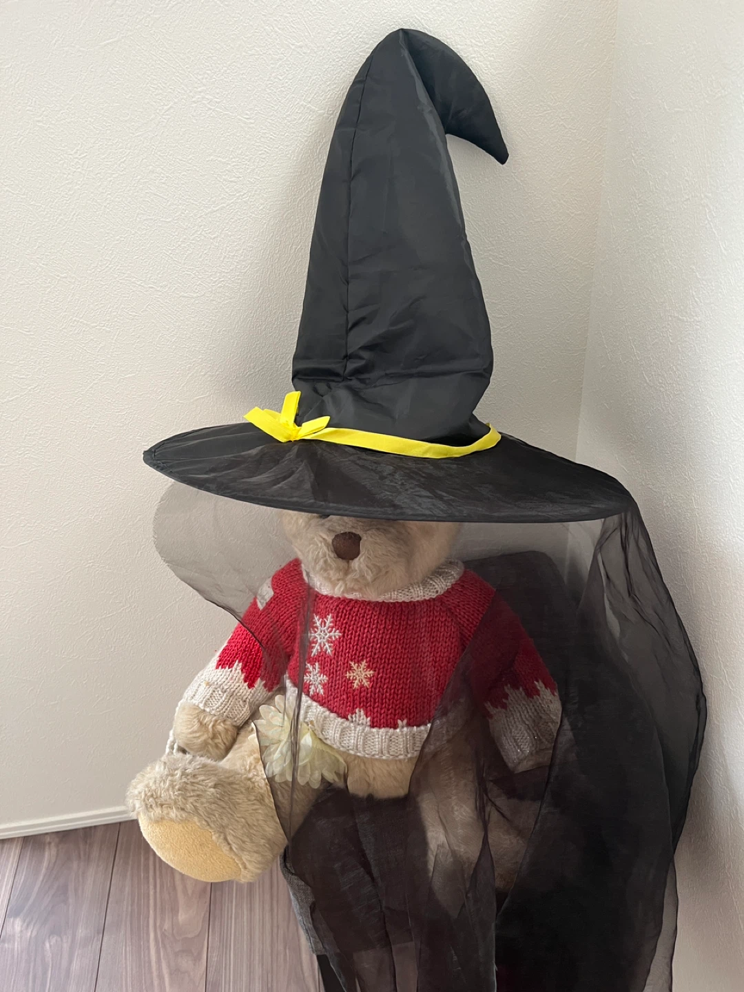 ハロウィン 魔女の帽子 ベール付き