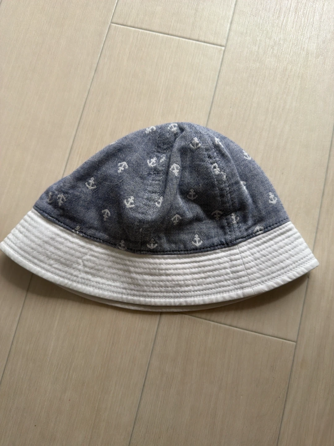 美品☆ファミリア 帽子 47cm マリン柄