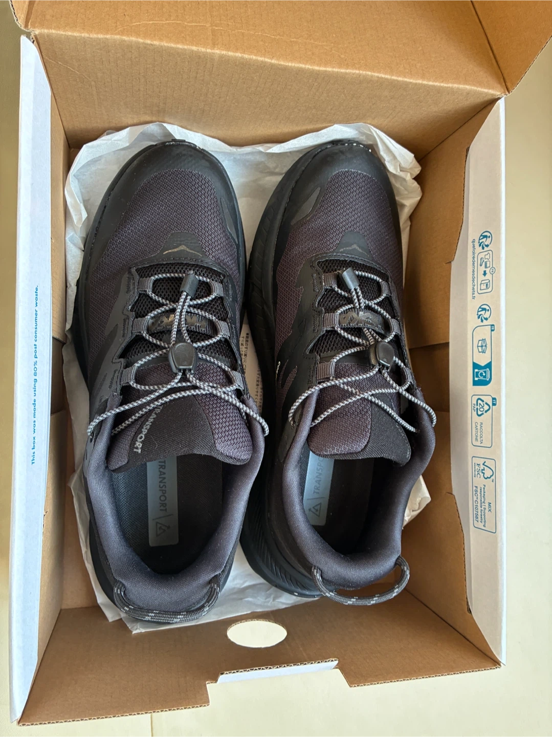 HOKA ONE ONE TRANSPORT GTX 26.0cm オールブラックの写真5枚目