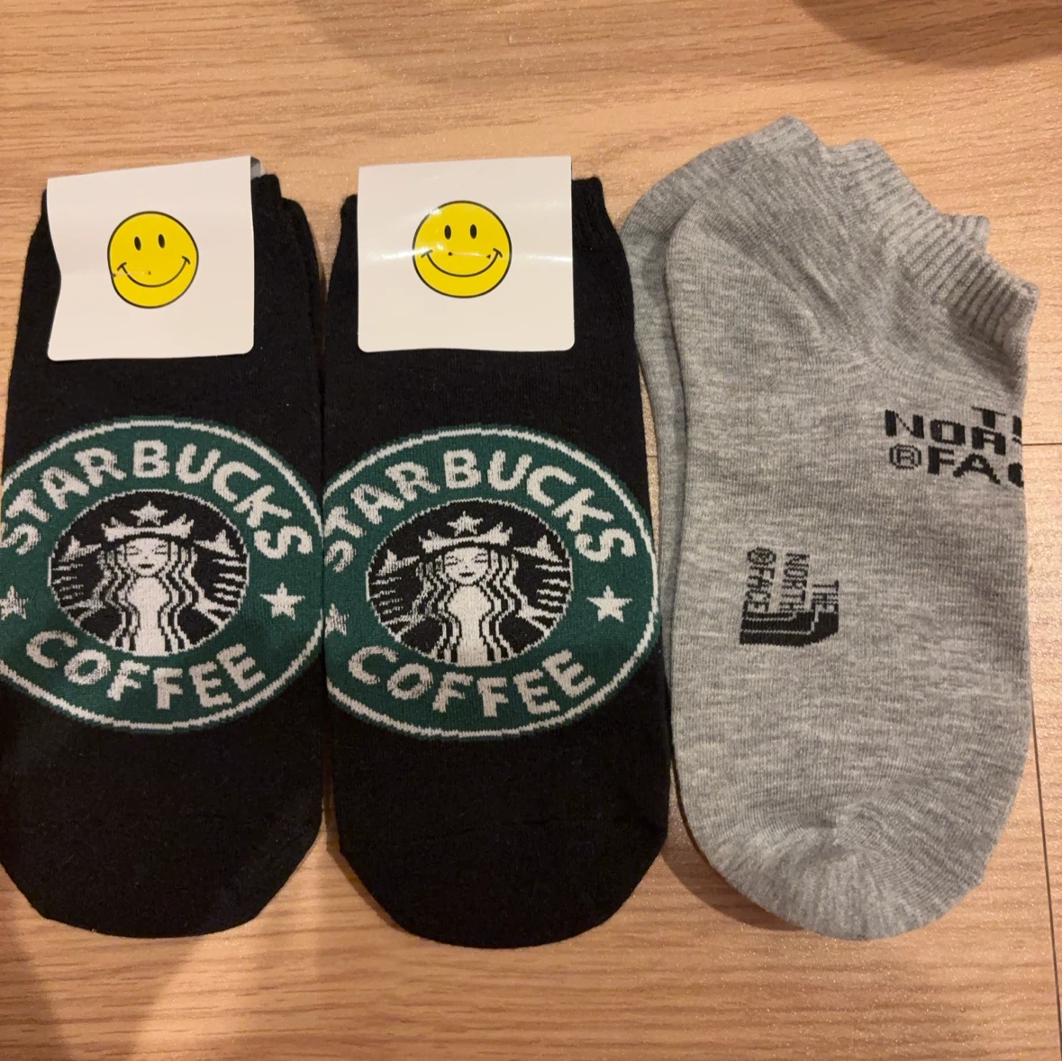 靴下 3足セット スターバックス ノースフェイス
