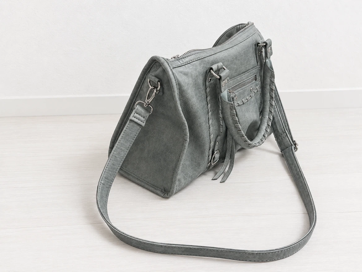 【未使用】JEANASIS アンティークステッチボストン 限定カラー ブルー  バッグの写真4枚目