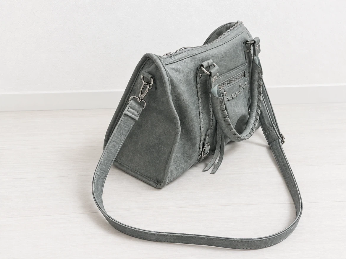 【未使用】JEANASIS アンティークステッチボストン 限定カラー ブルー バッグの写真4枚目