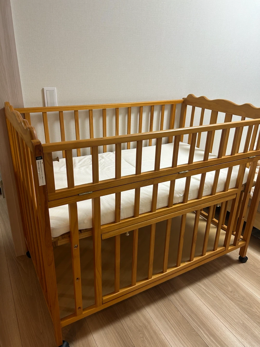 大和屋 yamatoya リアンベビーベッド マットレス付き