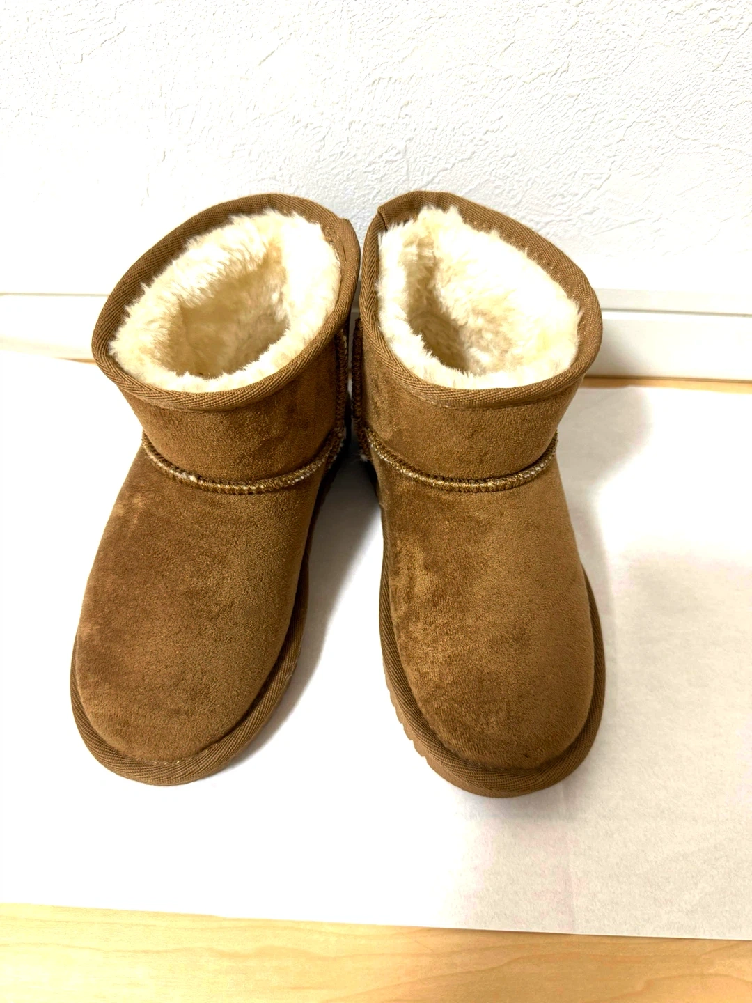 美品!オリエンタルトラフィック キッズ ムートン風ブーツ 19センチ