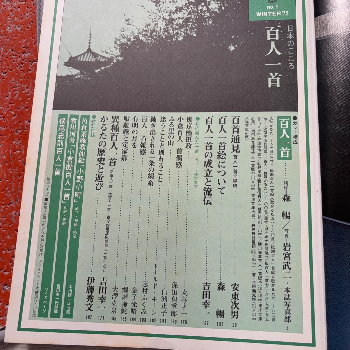 別冊太陽 日本のこころ 百人一首 WINTER'72の写真4枚目