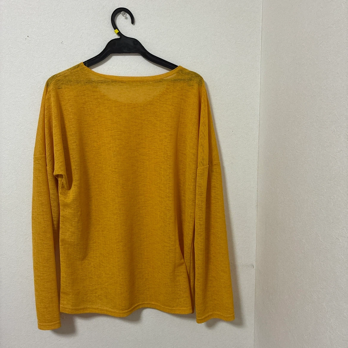 長袖カットソー イエロー M-L