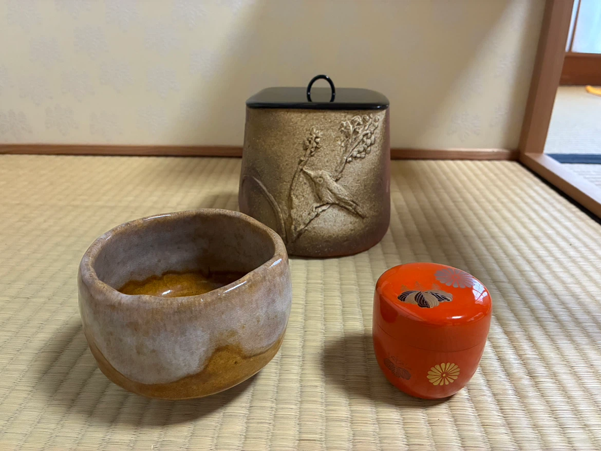 茶道具 茶碗 棗 水指　3点セット