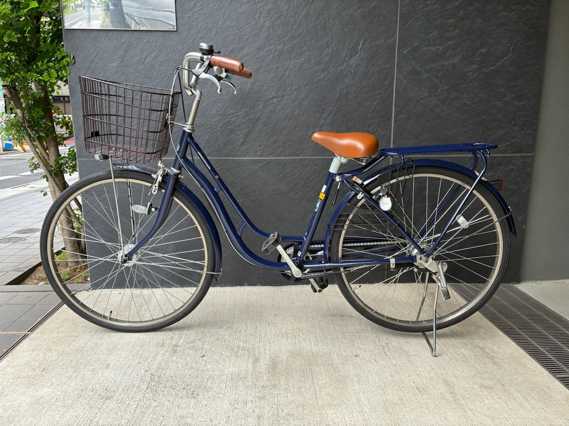 ほぼ新品 ブリヂストン PLAYER シティサイクル 紺 26インチ