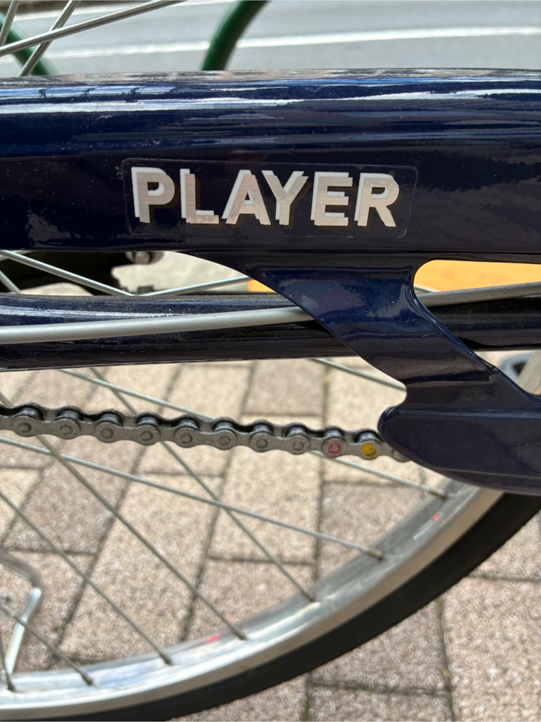 ほぼ新品 ブリヂストン PLAYER シティサイクル 紺 26インチの写真8枚目