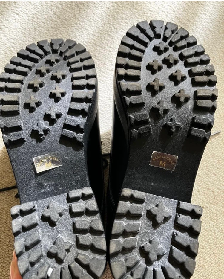 レピピアルマリオ 厚底レースアップシューズ 黒 M（22.5㌢）の写真5枚目