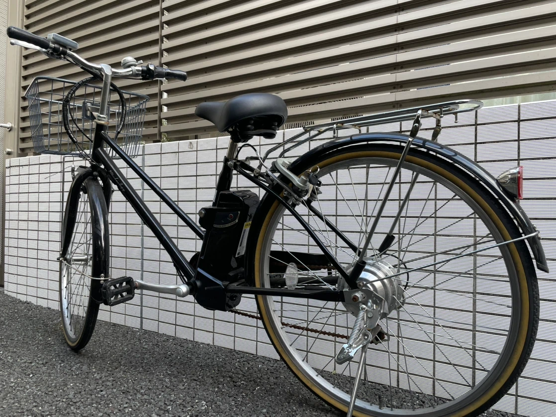 21テクノロジー 電動アシスト自転車 ブラック 鍵付き
