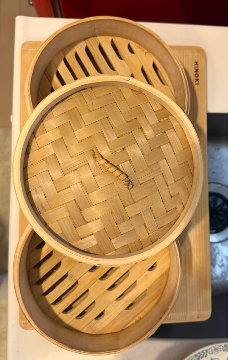 中華せいろ 竹製 2段セット18cm