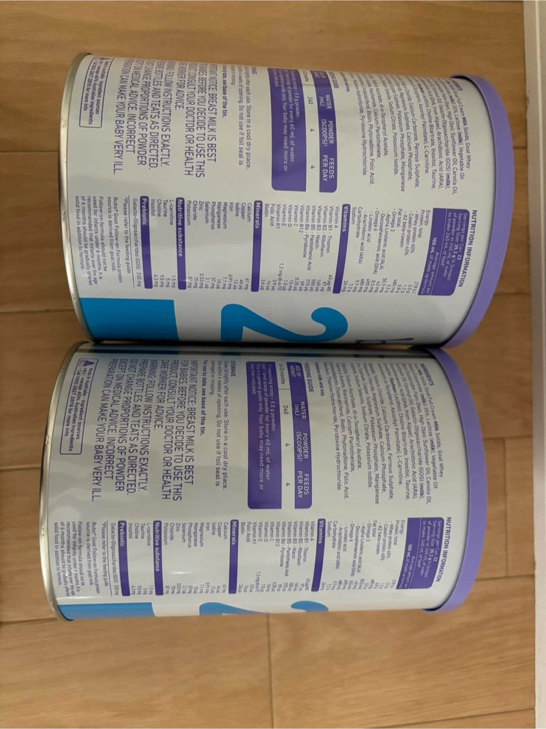 Bubs バブズ ヤギミルク ステップ2 2缶セット 粉ミルクの写真4枚目