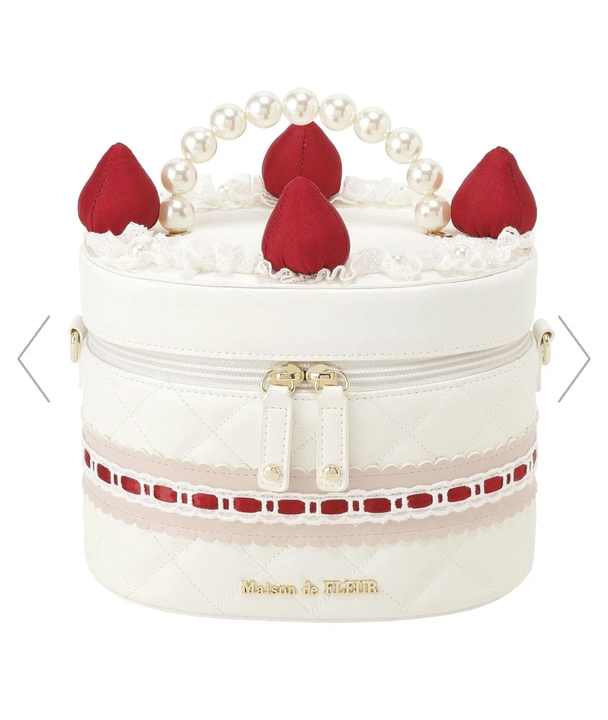Maison de FLEUR ガトーフレーズパールハンドルバッグの写真5枚目