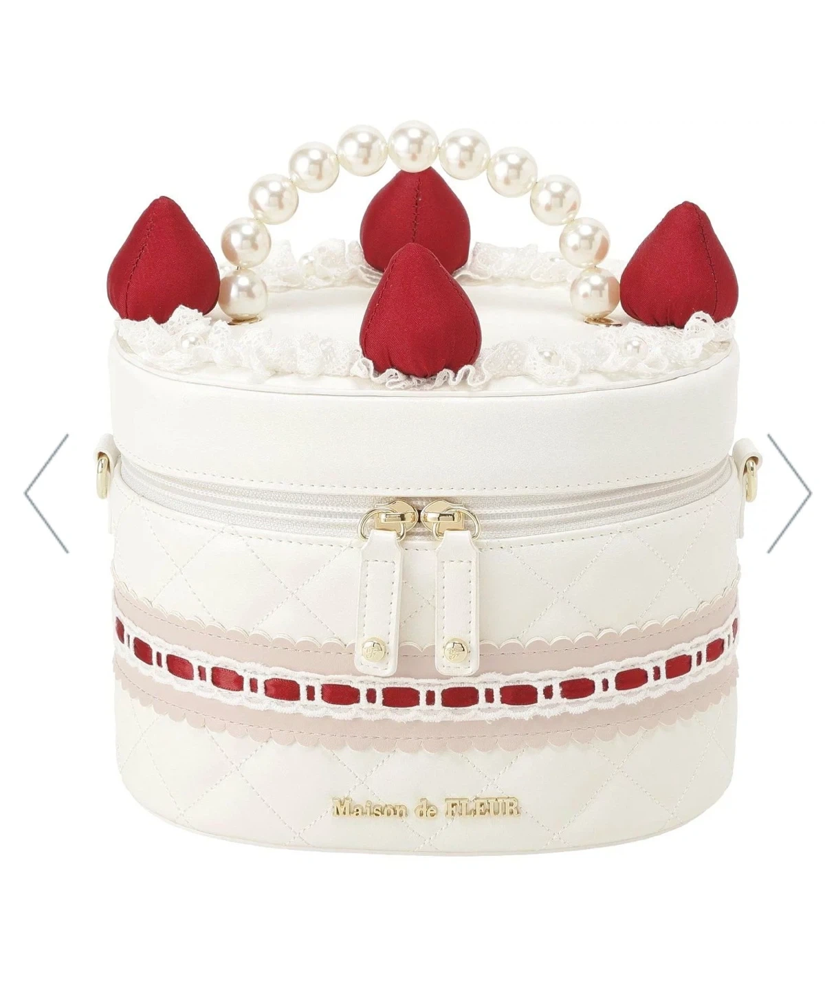 Maison de FLEUR ガトーフレーズパールハンドルバッグの写真5枚目