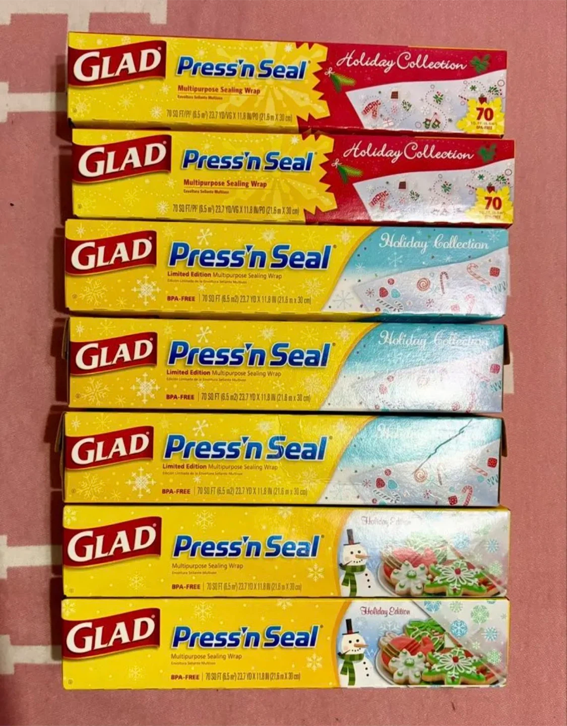 GLAD プレスンシール ホリデーver. クリスマス　3柄　日本未入荷