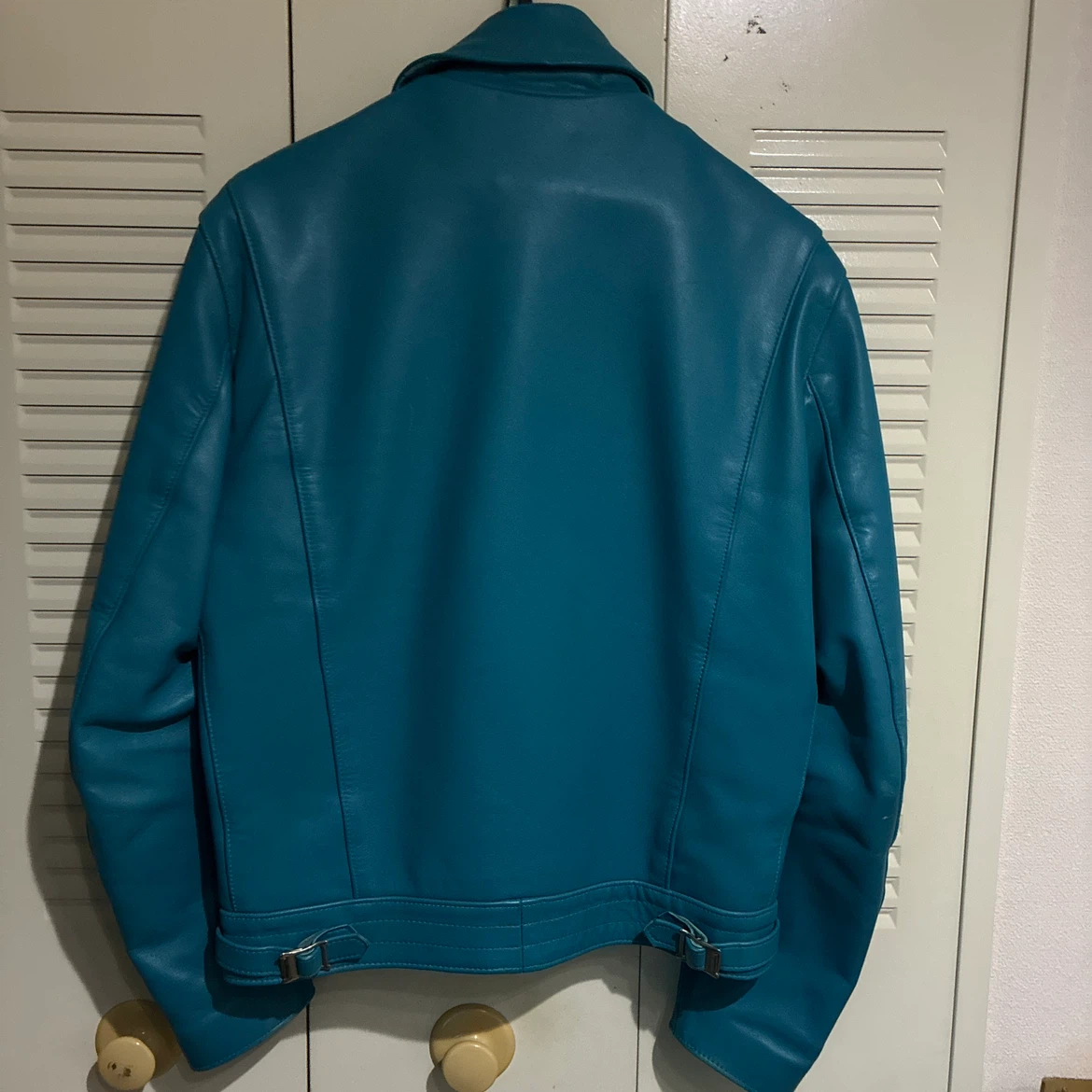Lewis Leathers ルイスレザー サイクロン ターコイズブルー 36の写真2枚目