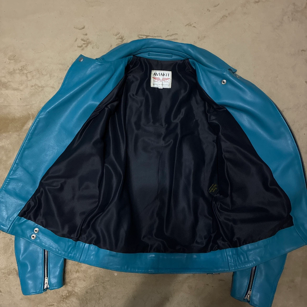 Lewis Leathers ルイスレザー サイクロン ターコイズブルー 36の写真3枚目